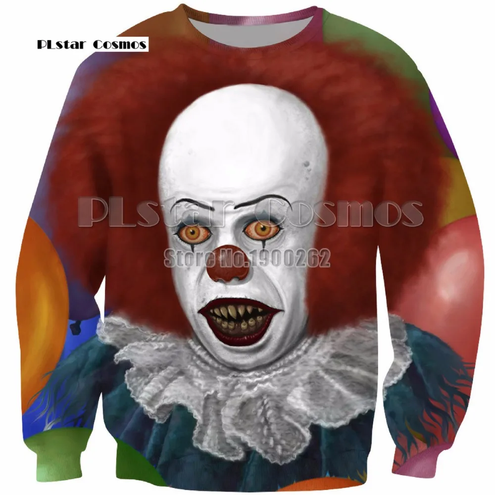 

PLstar Cosmos Creepy Clown style sweatshirt hoodies new style 3D print Sweatshirt drop shipping Plus size S-5XL