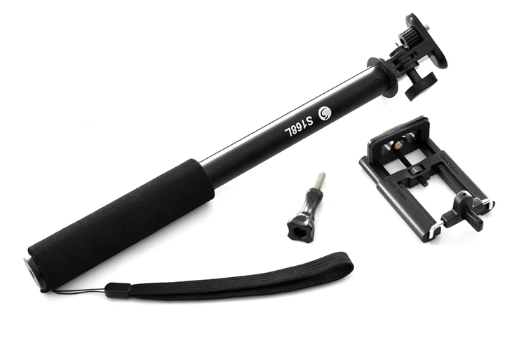 Новый алюминиевый удлинитель селфи-палка монопод для gopro смартфона iphone S168L модный