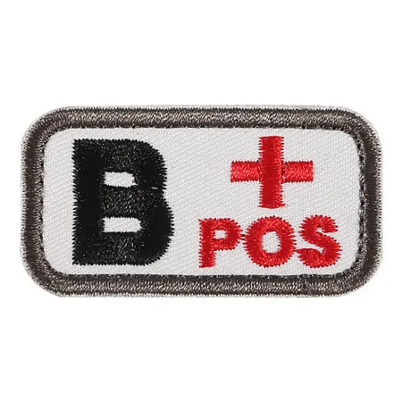10 3D Вышивка кровяного типа патч-лист A+ B+ AB+ O+ передний POS A-B-AB-O отрицательный NEG кровяный Тип патч группа тактический военный значок - Цвет: 10