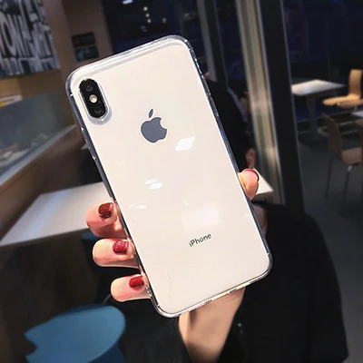 Transparent White SUYACS 7 ярких цветов прозрачный противоударный чехол для телефона для iPhone 11 Pro Max 7 8 Plus X XS Max XR 6 6S Ультратонкий Мягкий ТПУ задняя крышка - Цвет: Transparent White