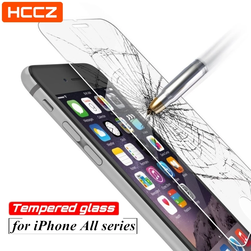 Защитное стекло HCCZ закаленное для iPhone 7 8 6 6s Plus X XR XS Max 5 SE 2.5D 9H HD|tempered glass|premium tempered