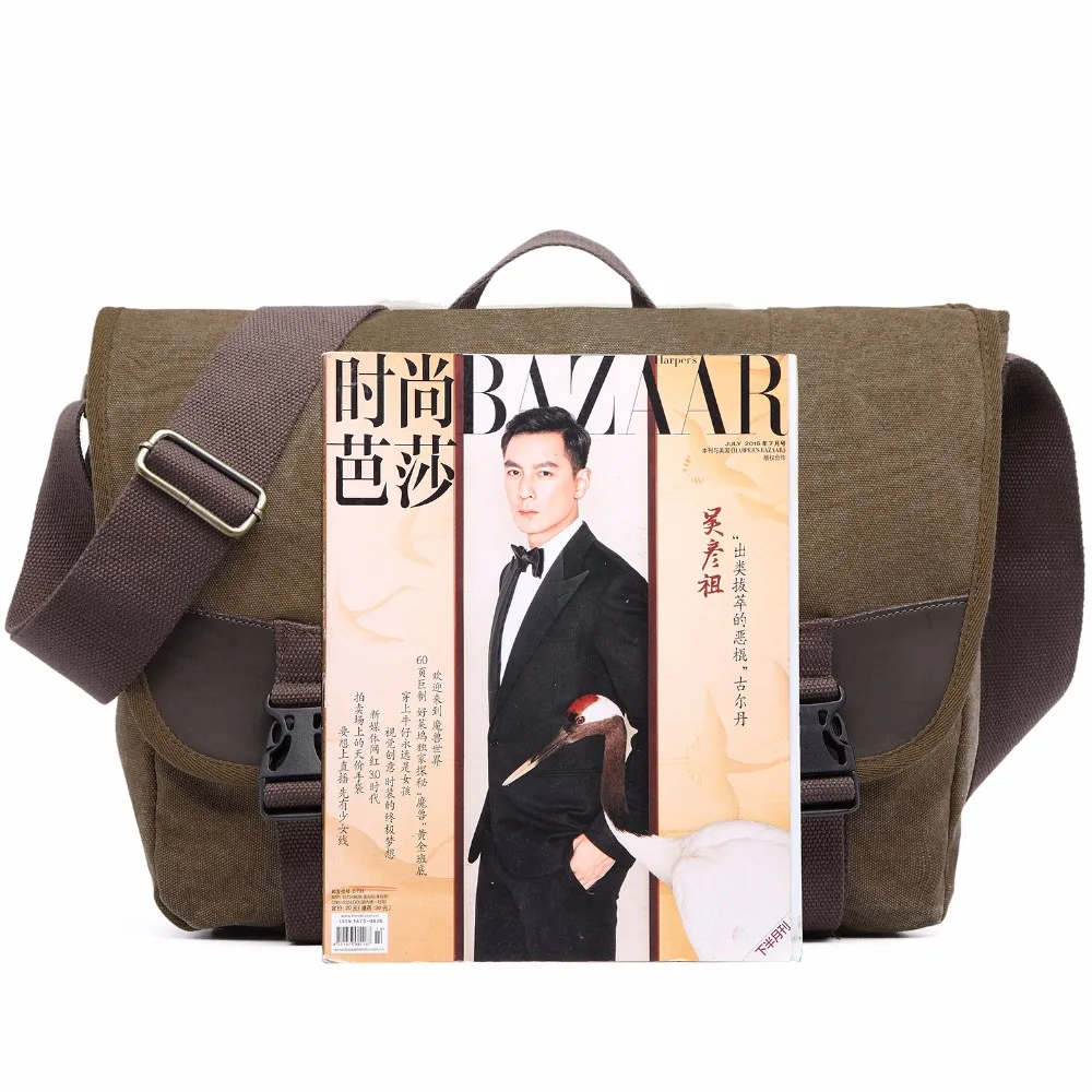 Холщовые сумки через плечо Kaukko для студентов Спортивная вместительная сумка