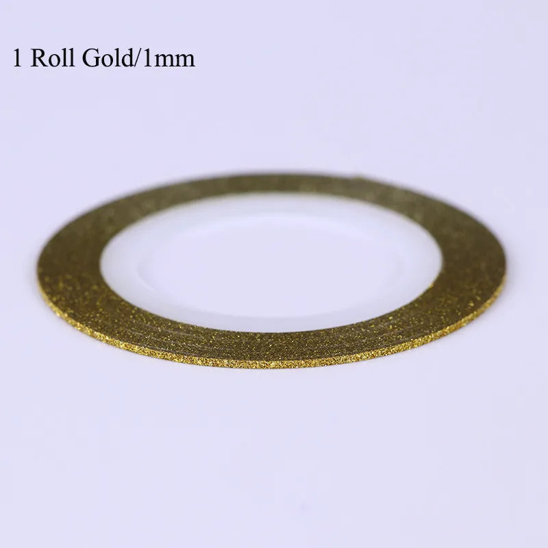 Gold-1mm 10 рулонов/коробка фольга для ногтей красочное звездное небо голографическая смешанные узорами, дизайн ногтей переводные наклейки для нейл-арта Типсы украшения - Цвет: Gold-1mm