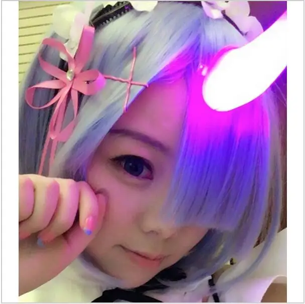 00 Аниме Re:Zero kara Hajimeru Isekai Seikatsu Ram Rem Косплей Хэллоуин реквизит дьявольские рога|cosplay