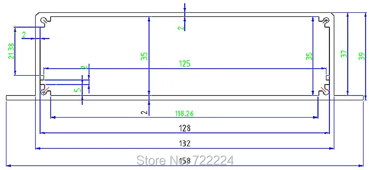 Корпус для электронного усилителя мощности 158*39*150 мм|box for|box for electronicboxes electronic projects