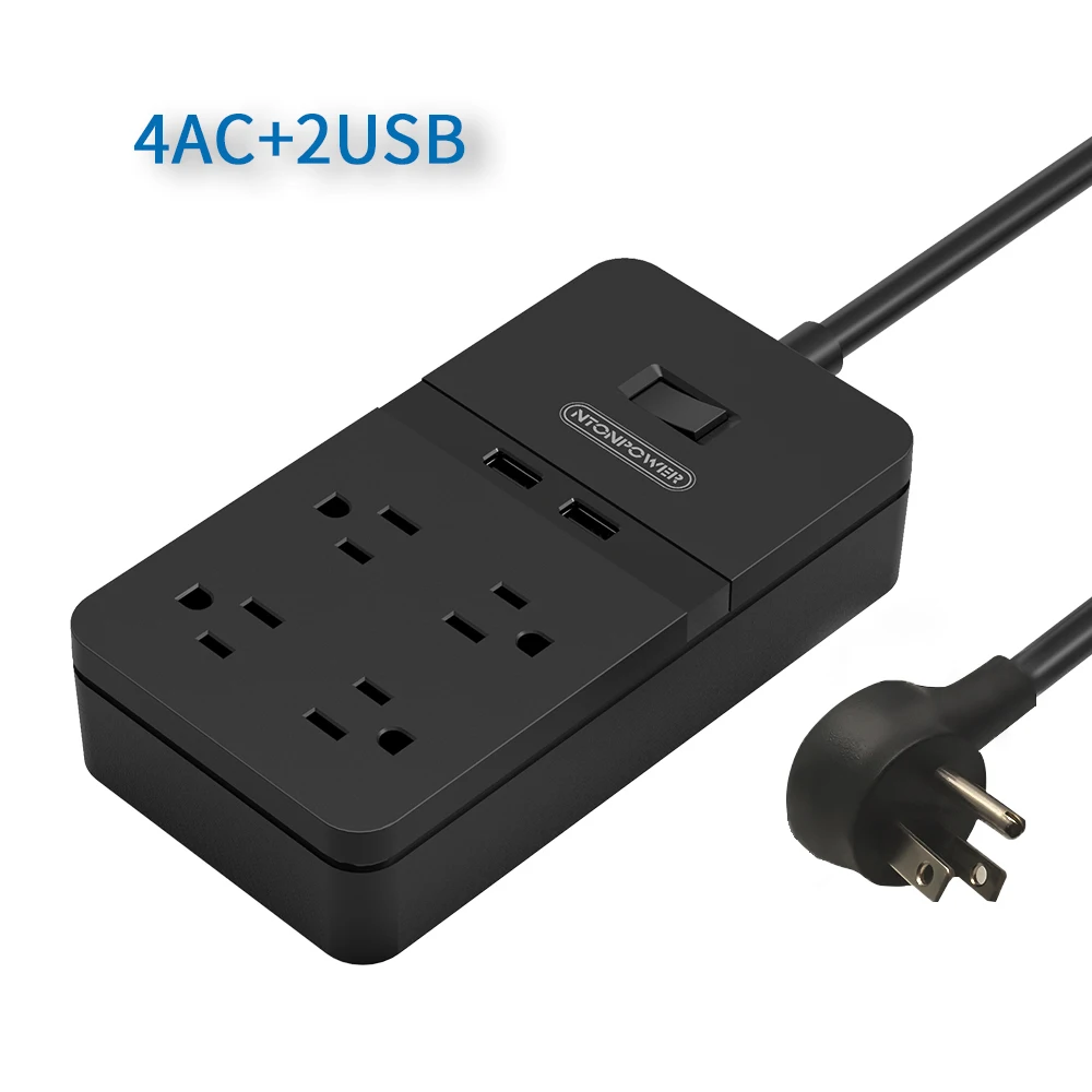 NTON Защита от перенапряжения напряжения с 1,5 м шнур питания USB зарядное устройство умная лента питания с 8 AC 2 USB вилка США для дома и офиса