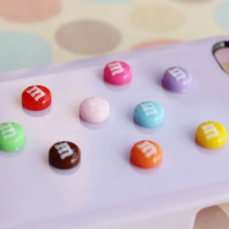 100 шт. разноцветные кавайные кабошоны в виде Шоколадных Бобов | Дом и сад