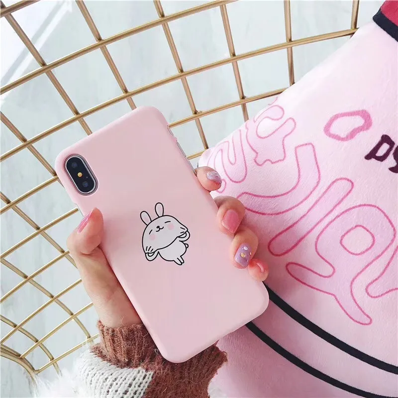 Мультфильм Медведь смешной кролик X Apple6 мобильный телефон оболочки Iphone7plus/6s/8