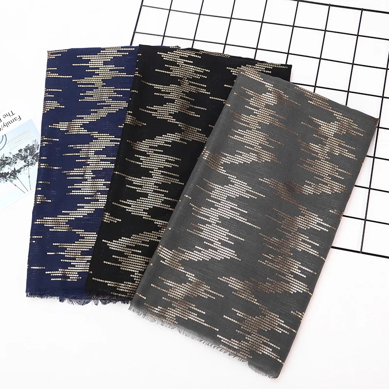 Новые граффити печати бахрома роскошные шарфы шали для женщин Градиент золотой