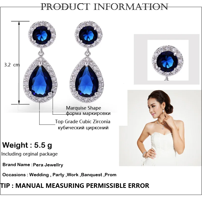 Серьги подвески женские с фианитом цвет белое золото E026|drop earrings|earrings fashionfashion drop