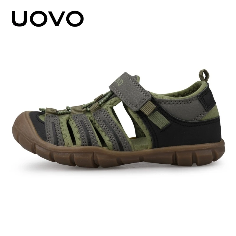 UOVO/Новинка года; детские сандалии; летняя модная обувь для мальчиков; дышащая обувь для маленьких детей; пляжные сандалии для мальчиков; размеры 28#-32