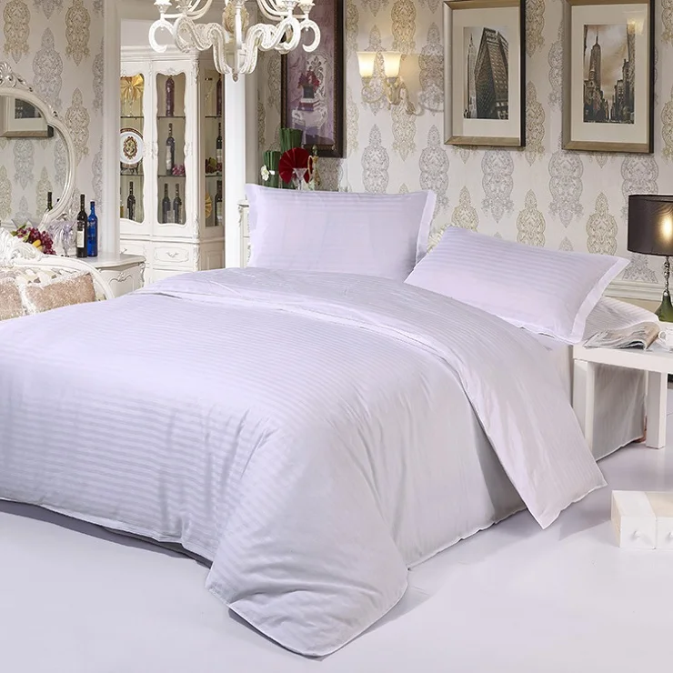 Комплект постельного белья из высококачественного хлопка в полоску 1 см