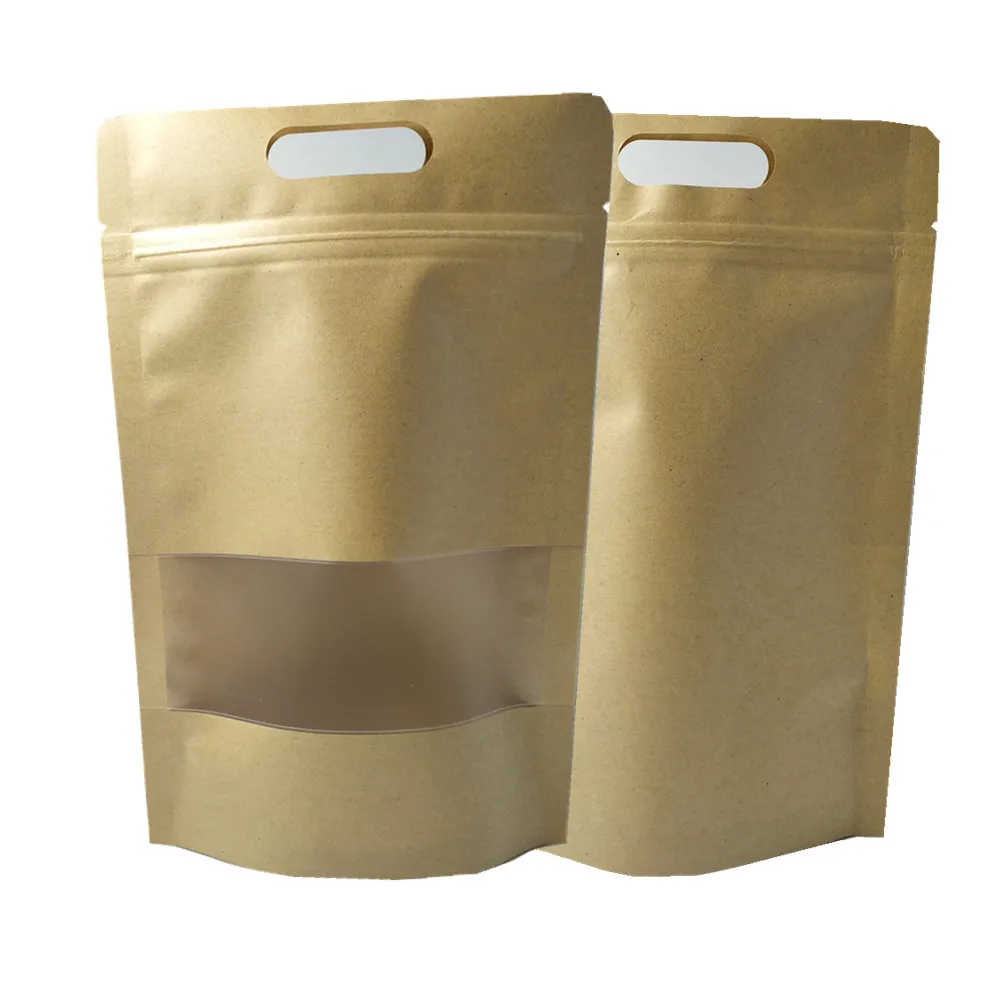 500 шт. большая цветная крафт бумага с замком на молнии для окна сумка посылка