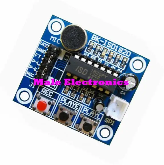 wholesale 5pcs/lot ISD1820 recording module voice the board telediphone with Microphones|board engine|boardboard motor |