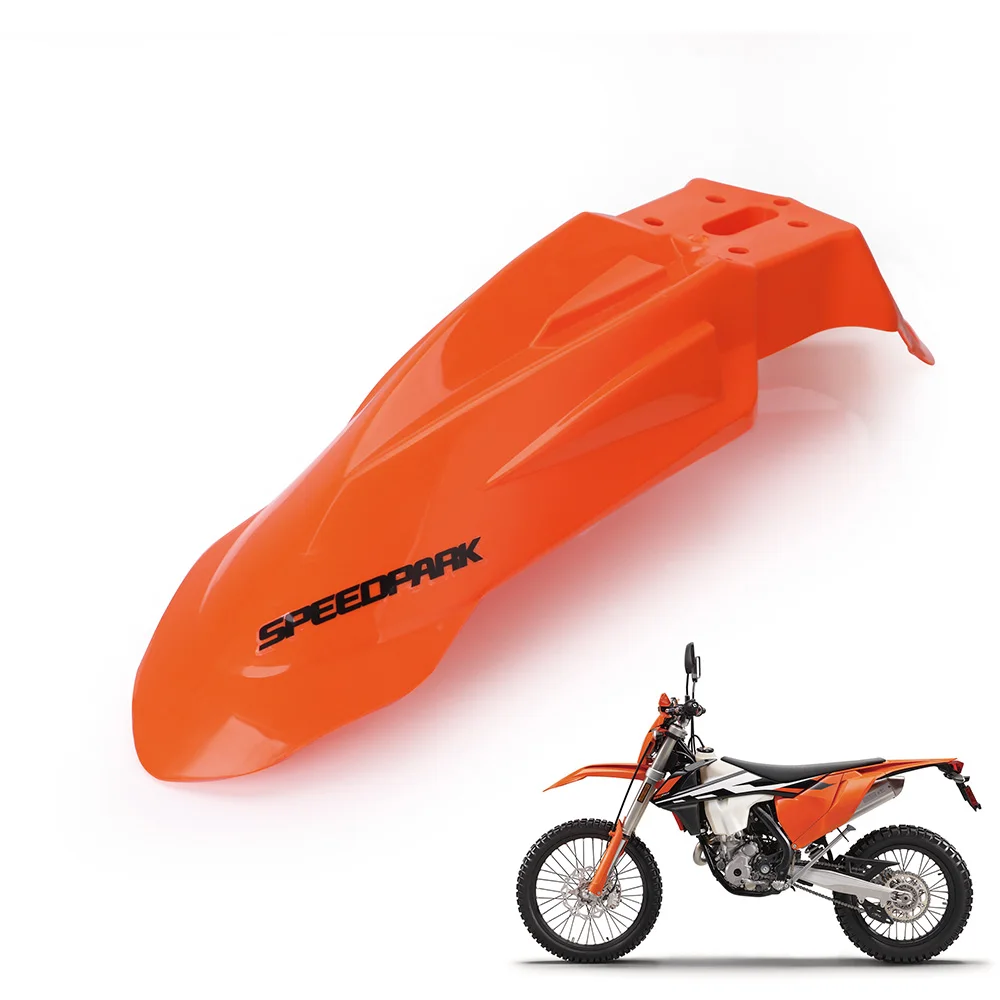 Orange Пластиковые универсальные Supermoto Evo черные передние крылья для Honda Yamaha Suzuki KTM DRZ KX YZ KTM WR XR - Цвет: Orange