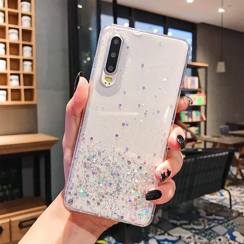 4 Силиконовый Блестящий со стразами и пайетками чехол для Xiaomi mi 9T Pro mi 6 6X A2 Прозрачный чехол для красного mi K20 Pro Чехол для телефона - Цвет: 4