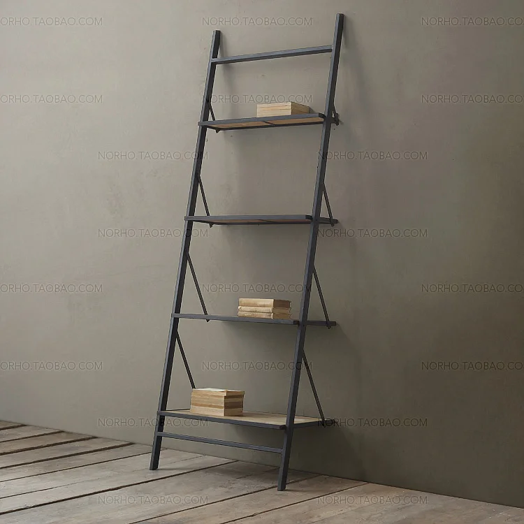 American country style loft Iron Mining trees shelves display rack racks separator |