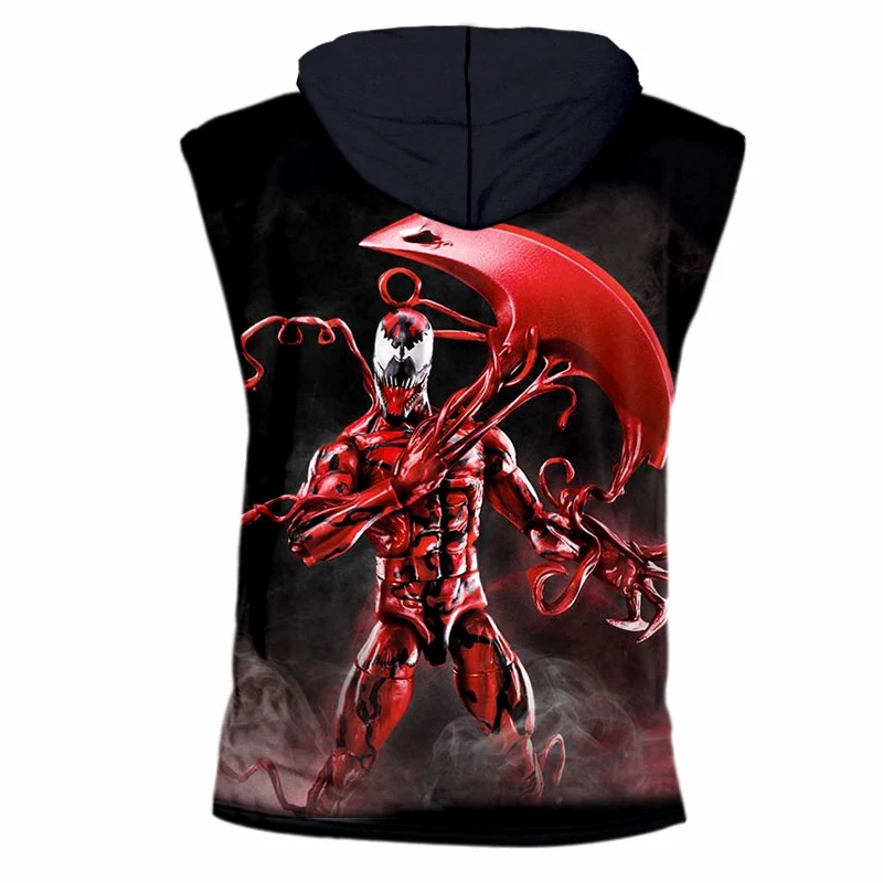 OGKB новый летний крутой принт красный яд 3D с капюшоном майка для женщин/мужчин