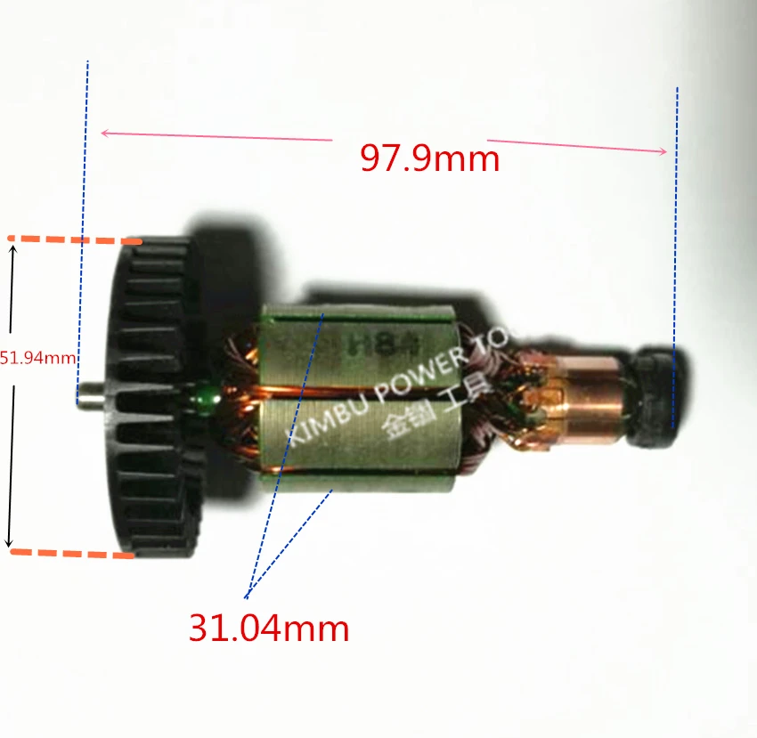 DC18V 14.4V Armature Motor 619218-8 619217-0 619218A8 for MAKITA DGA402RFE DGA402RME BGA402RFE DGA402Z DGA402 GA402D DGA402FSJ |