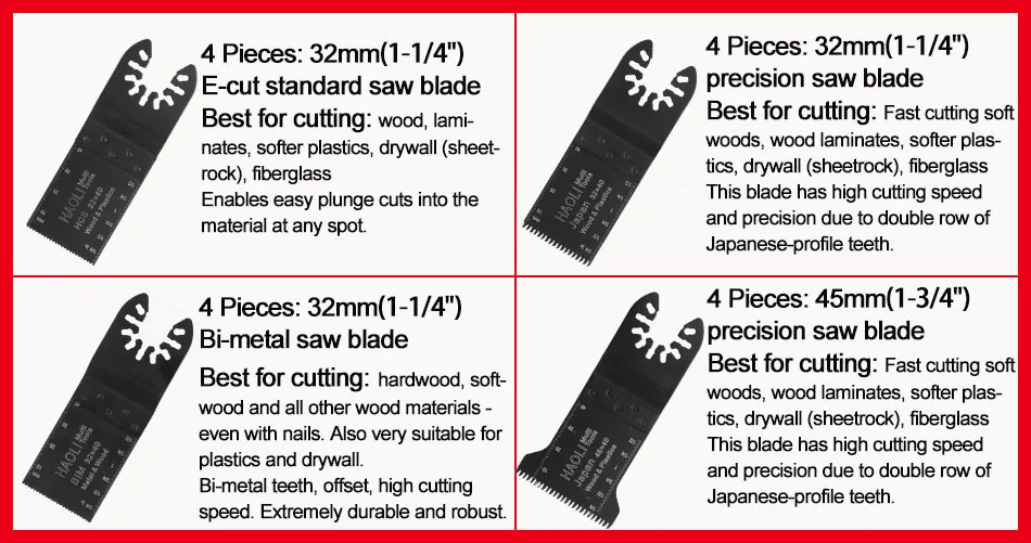 Осциллирующий Инструмент для пилы 16 шт. подходит Black & Decker TCH Dewalt и т. Д. Бесплатная