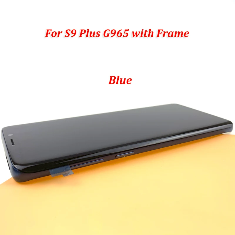 S9 Plus Blue frame Замена AMOLED для SAMSUNG Galaxy S9 S9+ ЖК сенсорный экран дигитайзер с рамкой G960 G965 дисплей+ Бесплатные инструменты - Цвет: S9 Plus Blue frame
