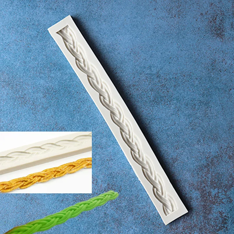 DIY Поворотная форма для сахара силиконовая веревка скручивания текстура