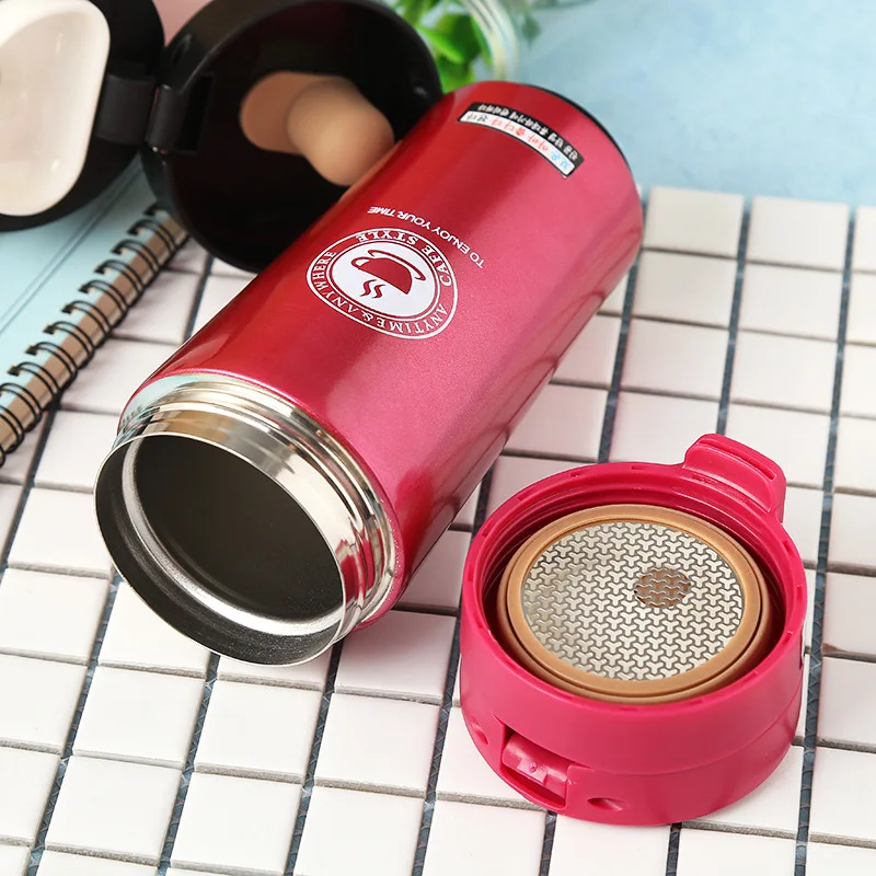 Нержавеющая сталь с двойными стенками кофейная вакуумная фляга автомобильный