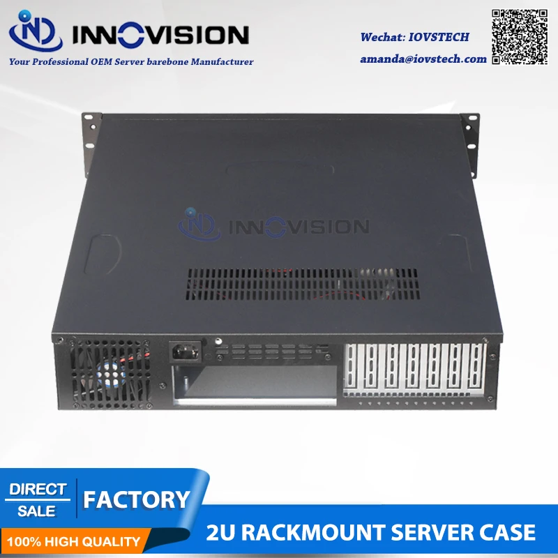 Чехол для компьютера 2U ATX M/B с раскладными слотами карт PCI PCIe полудлиной 7 дюймов|2u
