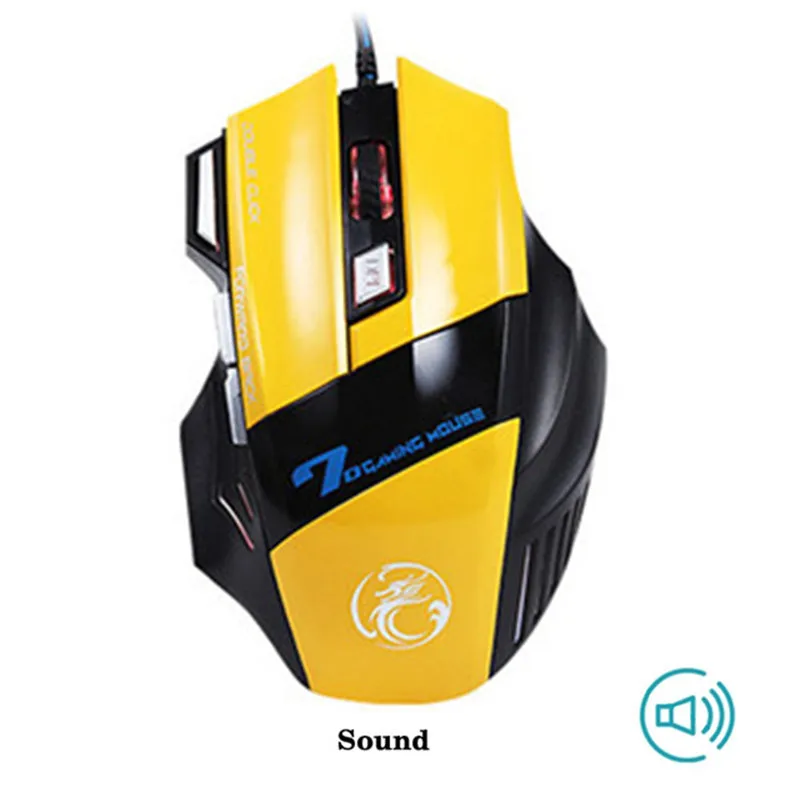 X7 Yellow sound IMice Проводная игровая клавиатура имитация механической клавиатуры светодиодный с подсветкой USB X7 игровая мышь геймер клавиатура для ПК настольный компьютер - Цвет: X7 Yellow sound