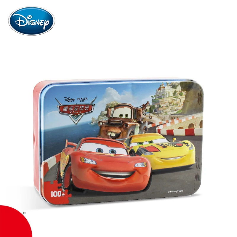 Дисней железный ящик головоломка деревянные игрушки Раннее Обучение 60 шт. Микки