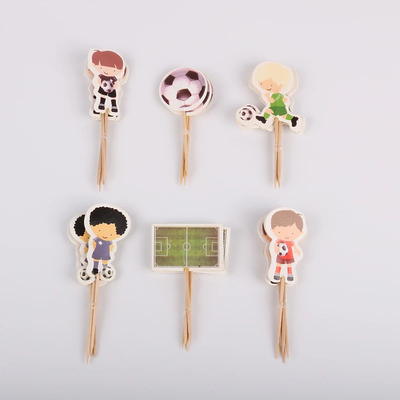 24 шт./лот Кубок мира по футболу вечевечерние НКА торт кекс Топпер медиаторы для