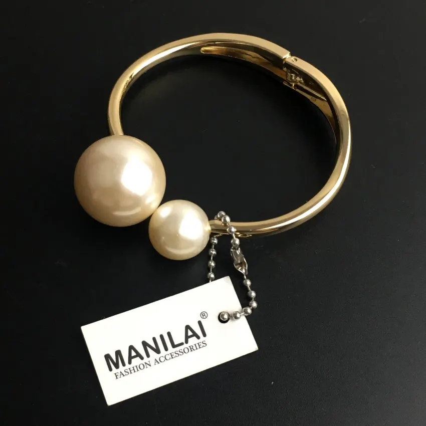 Manilai модные Браслеты с подвесками для Для женщин Интимные аксессуары имитация жемчуга манжеты Браслеты заявление ювелирные изделия оптом подарок Pulseiras