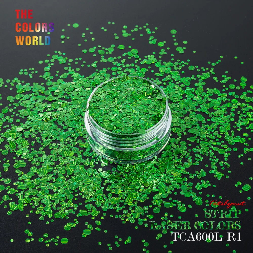 Голографическая зеленая полоса блеск 4 вида размер для ногтей Блеск украшения