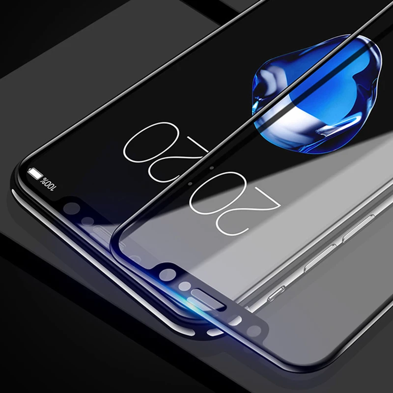 Romiky 5D изогнутый край закаленное Стекло для IPhone X 10 Экран протектор жесткий
