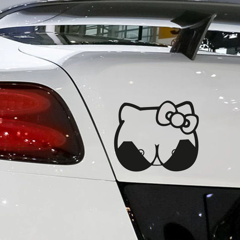 Hello Titty Забавный винил JDM Наклейка на окно автомобиля ноутбук настенная арт задняя