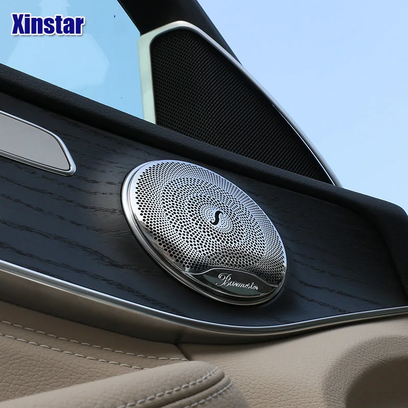 4 шт. накладки на автомобильные динамики Mercedes Benz AMG 15 17 E W213 C W205 GLC Class|car door|car trimdoor cover