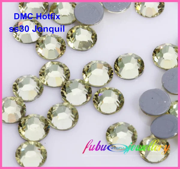 

Free Shipping! 288pcs/Lot, ss30 (6.3-6.5mm) High Quality DMC Jonquil Iron On Rhinestones / Hot fix Rhinestones
