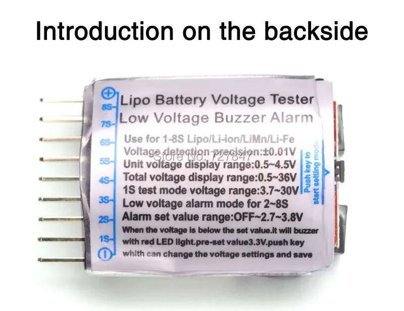 3 7-30 в 1-8S Lipo/li-ion/Fe Напряжение батареи 2 1 тестер низкое напряжение звуковой сигнал |