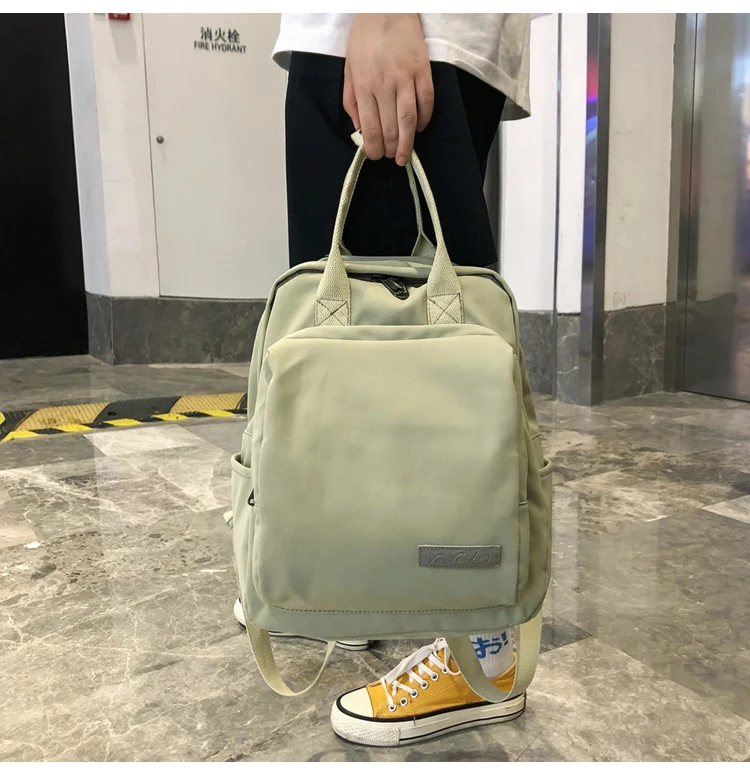 Новинка, Harajuku Ulzzang, Модный женский рюкзак, женский,, Одноцветный, водонепроницаемый, Корея, Ins, милый, женский, консервативный стиль, повседневный рюкзак