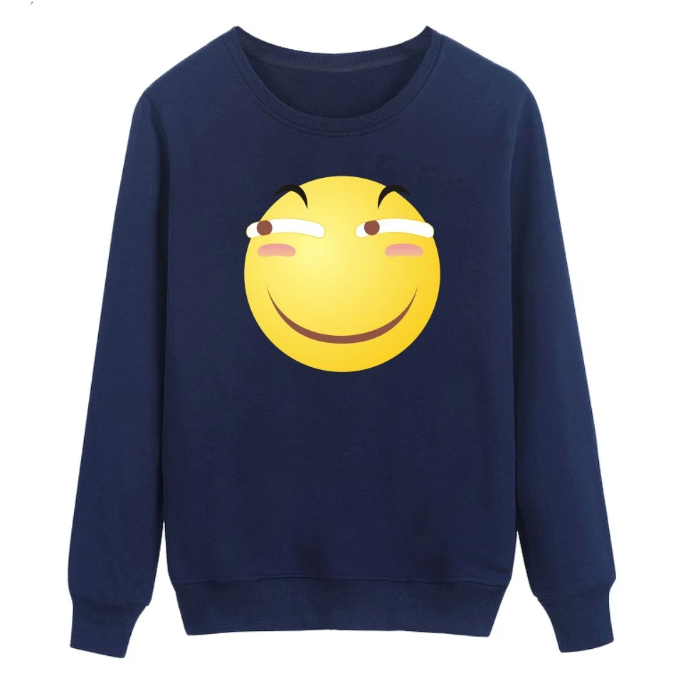 Забавный Grappige Gezicht Принт футболки с эмоджи мальчики/девочки зима Zwart Katoen Mode