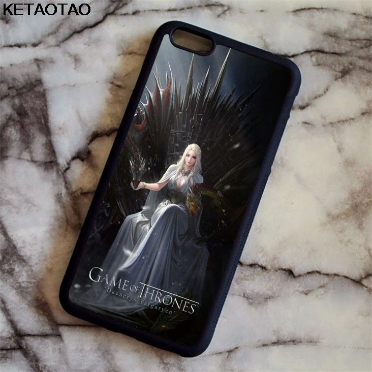 KETAOTAO Game Thrones Daenerys Dragon Jon Snow чехлы для телефонов iPhone 4 5S 6S 7 8 X Samsung чехол Мягкий ТПУ