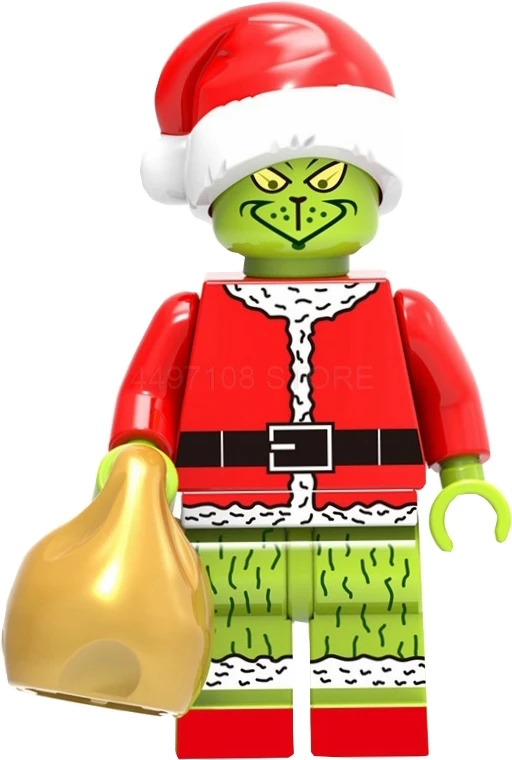 Игрушки блоки Рождество Grinch Санта Клаус StarWars принцесса Эйк Лея Скайуокер C3PO DC Бэтмен Джокер флэш-блоки игрушечные фигурки