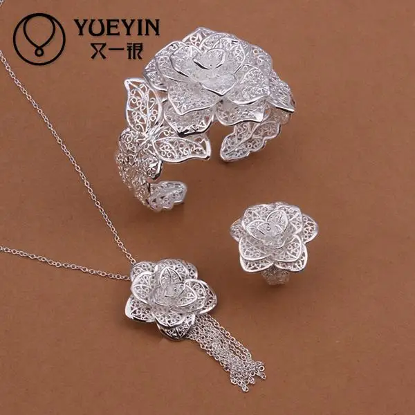 2016 new arrival free shipping factory price silver plated fashion jewelry sets for women girls | Украшения и аксессуары