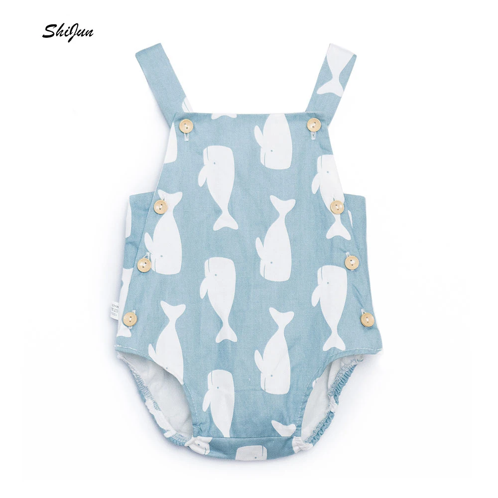 MyLittleOne 2019 летняя одежда для новорожденных скандинавский стиль Счастливый Кит