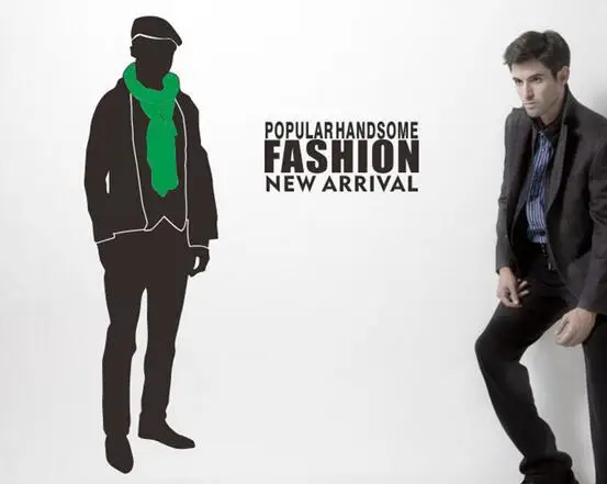 Магазин одежды мужской магазин мужская модель витрина дизайнерская настенная