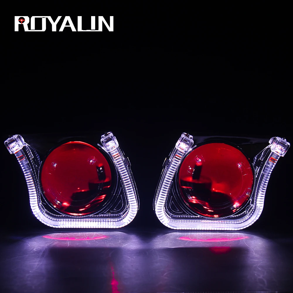 ROYALIN мини ксеноновая линза H1 прожектор головной светильник 2 5 металлический