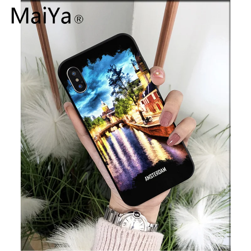 A9 MaiYaCa City London, Нью-Йорк, Париж, Дубай, Москва, высокое качество, чехол для телефона, для iPhone 8, 7, 6, 6S Plus, 5, 5S, SE, XR, X, XS MAX, чехол - Цвет: A9