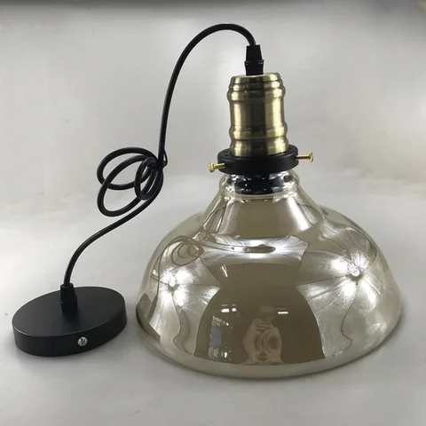 Винтажные подвесные светильники E27, стеклянный ретро-светильник для кухни, столовой, спальни, кафе, бара, декоративная лампа
