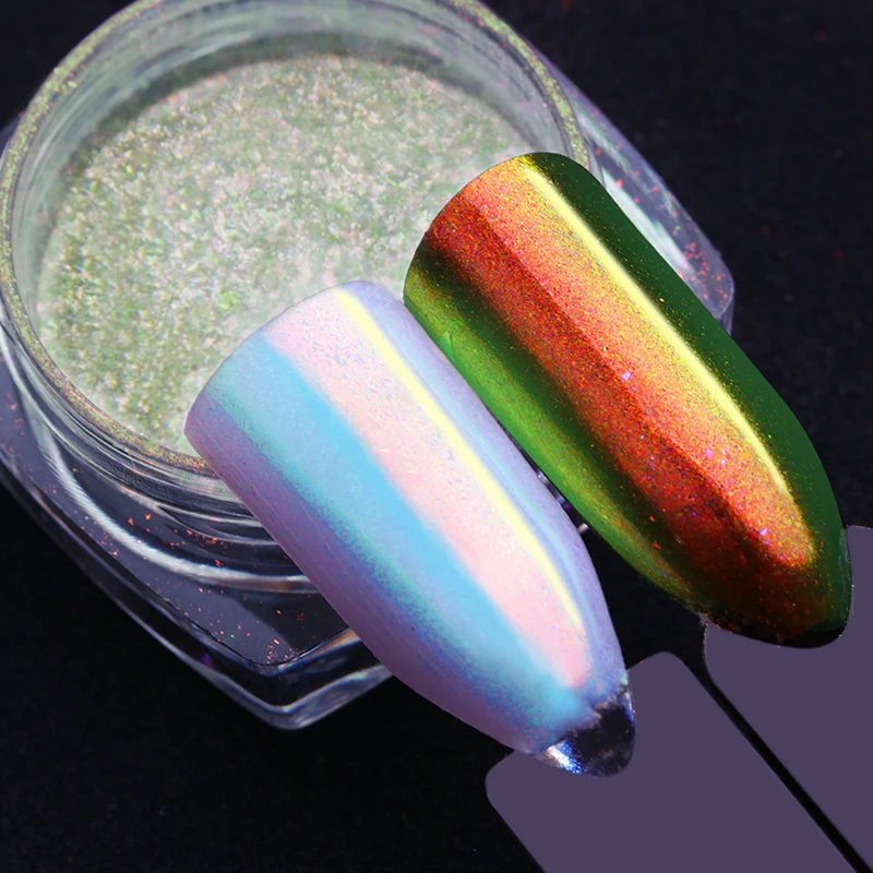 1 коробка хромированный порошок для дизайна ногтей Пигментный Порошок блеск