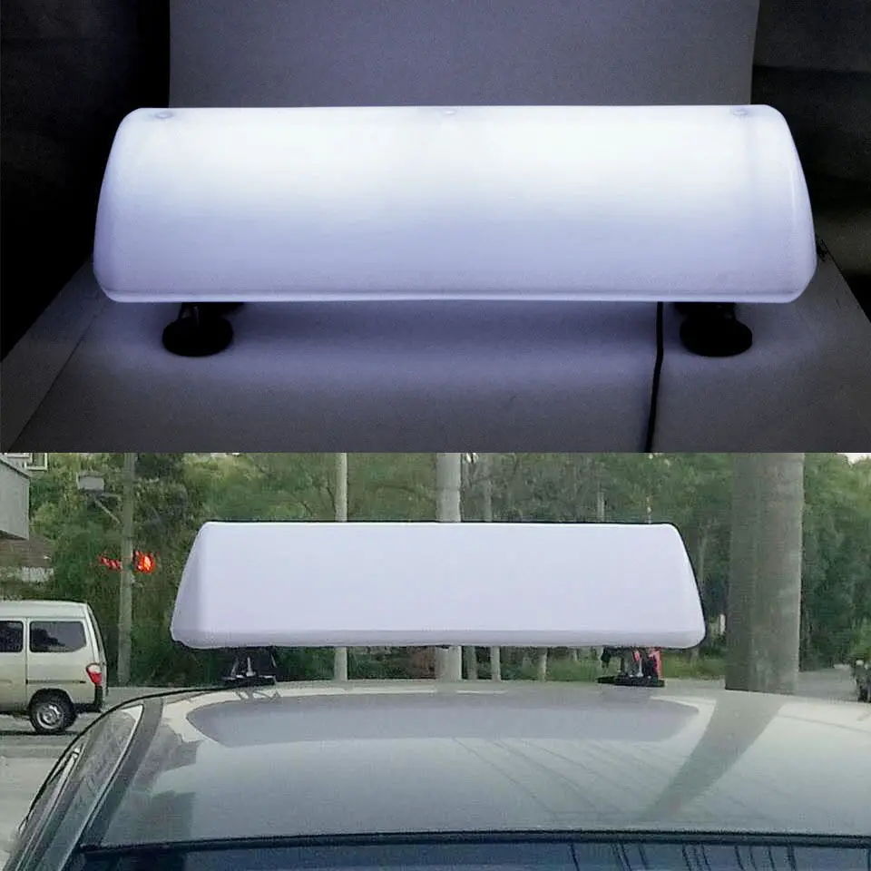 

55/70CM Long DIY Blank LED Taxi Cab Sign Roof Top Topper Car Super Bright Light Car Roof Light Accessories